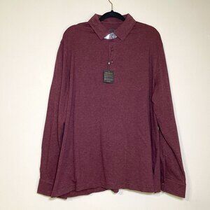 NWT Men's XL Jos. A. Bank Reserve Maroon Long Sleeve Collared Shirt